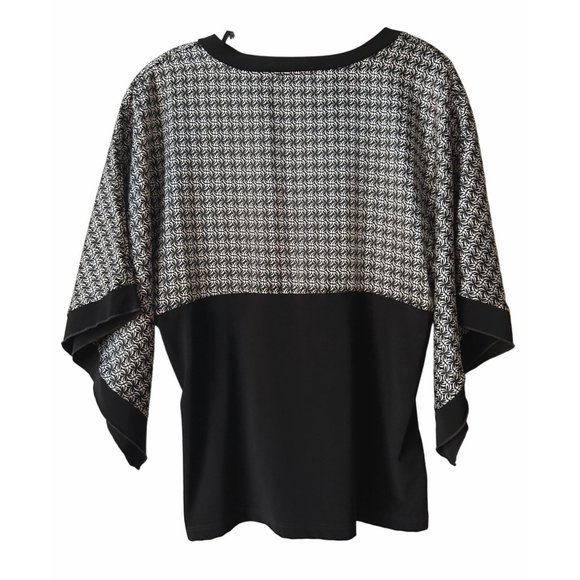 Studio 1940 Black and White Top Blouse Size XL - Picture 5 of 8